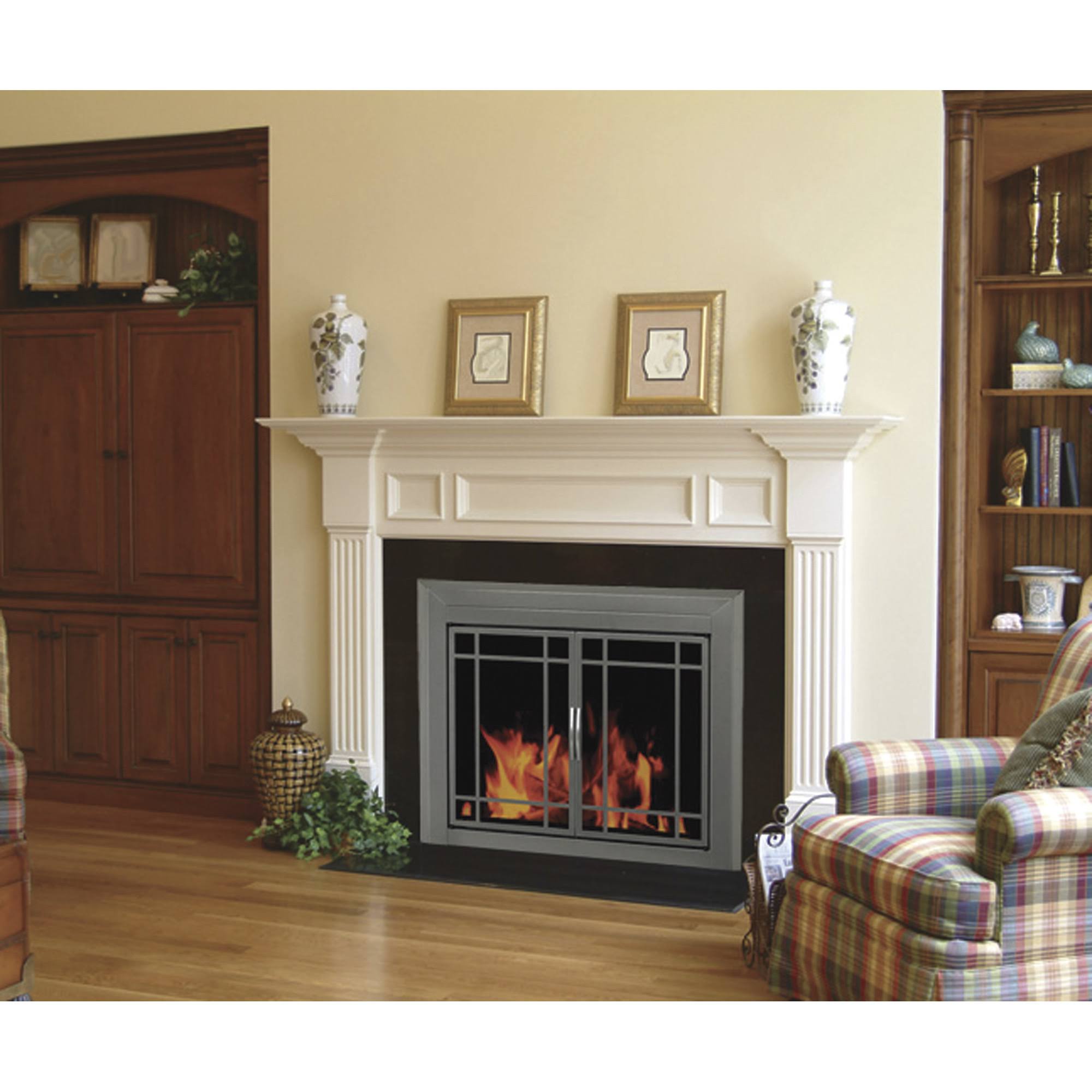 Pleasant Hearth Edinburg Small Glass Fireplace Doors