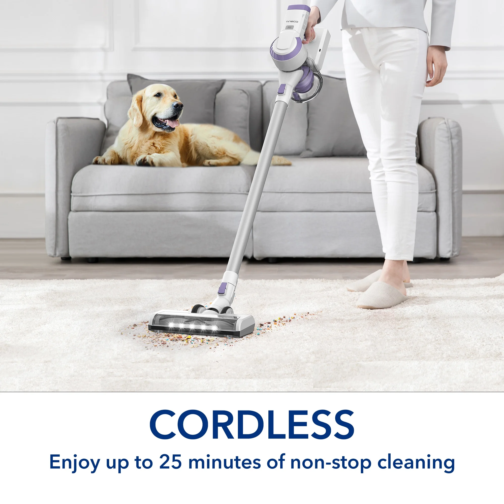 Tineco A10-D Plus - Cordless Ultralight Stick Vacuum Cleaner for Hard Floors and Low-Pile Rugs