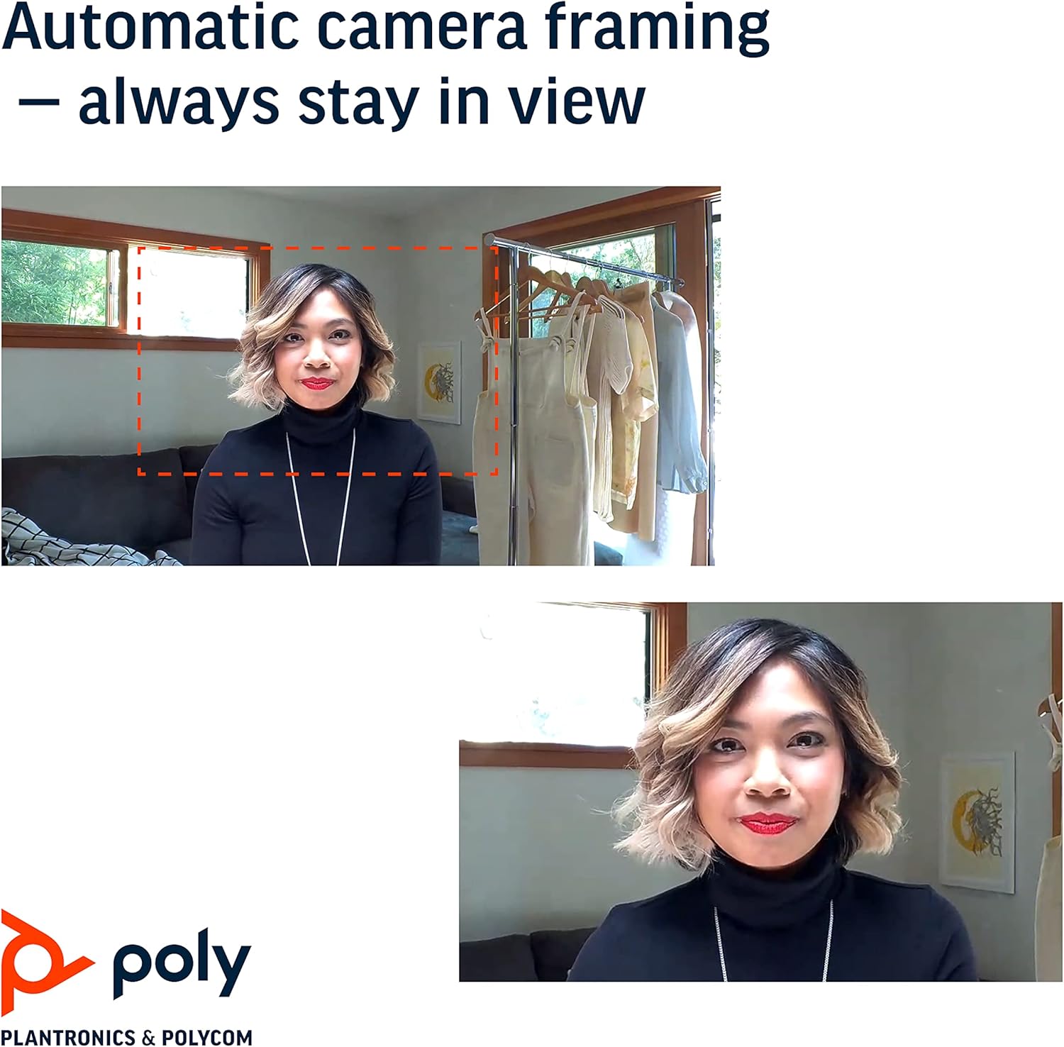 Poly Studio P15 Personal Video Bar (Plantronics + Polycom) - Complete Audio + Premium 4K Webcam Solution - Camera, Mics & Speaker - Home Office/Focus Room -Works w/Zoom (Certified) & Teams (Certified)
