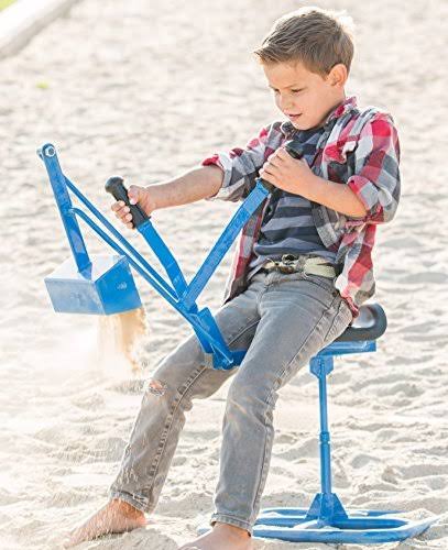 Tough Kid Digger Heavy Duty Sandbox Backhoe Toy, Blue