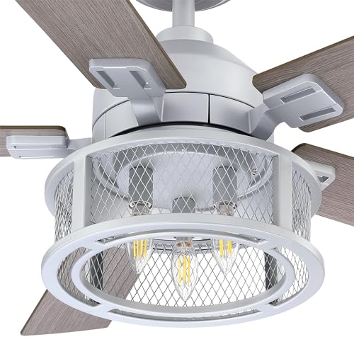 Parrot Uncle Farmhouse Ceiling Fans with Lights and Remote
