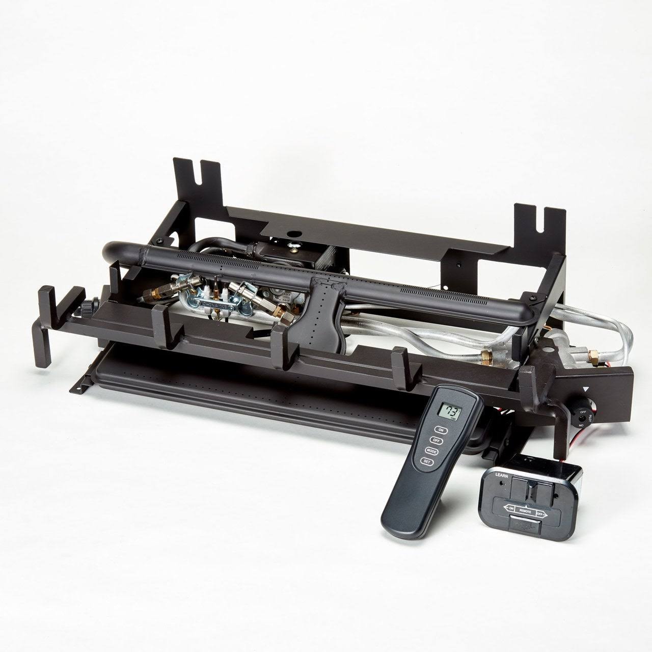 Duluth Forge Ventless Dual Fuel GAS Log Set - 30 in. Berkshire Stacked Oak - Remote Control