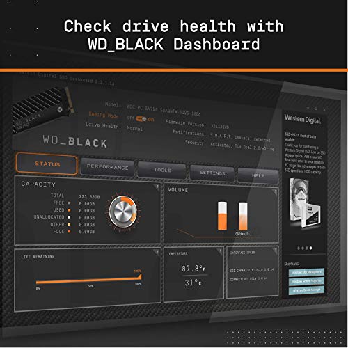WD_BLACK 500GB SN850 NVMe Internal Gaming SSD Solid State Drive - Gen4 PCIe, M.2 2280, 3D NAND, Up to 7,000 MB/s - WDS500G1X0E