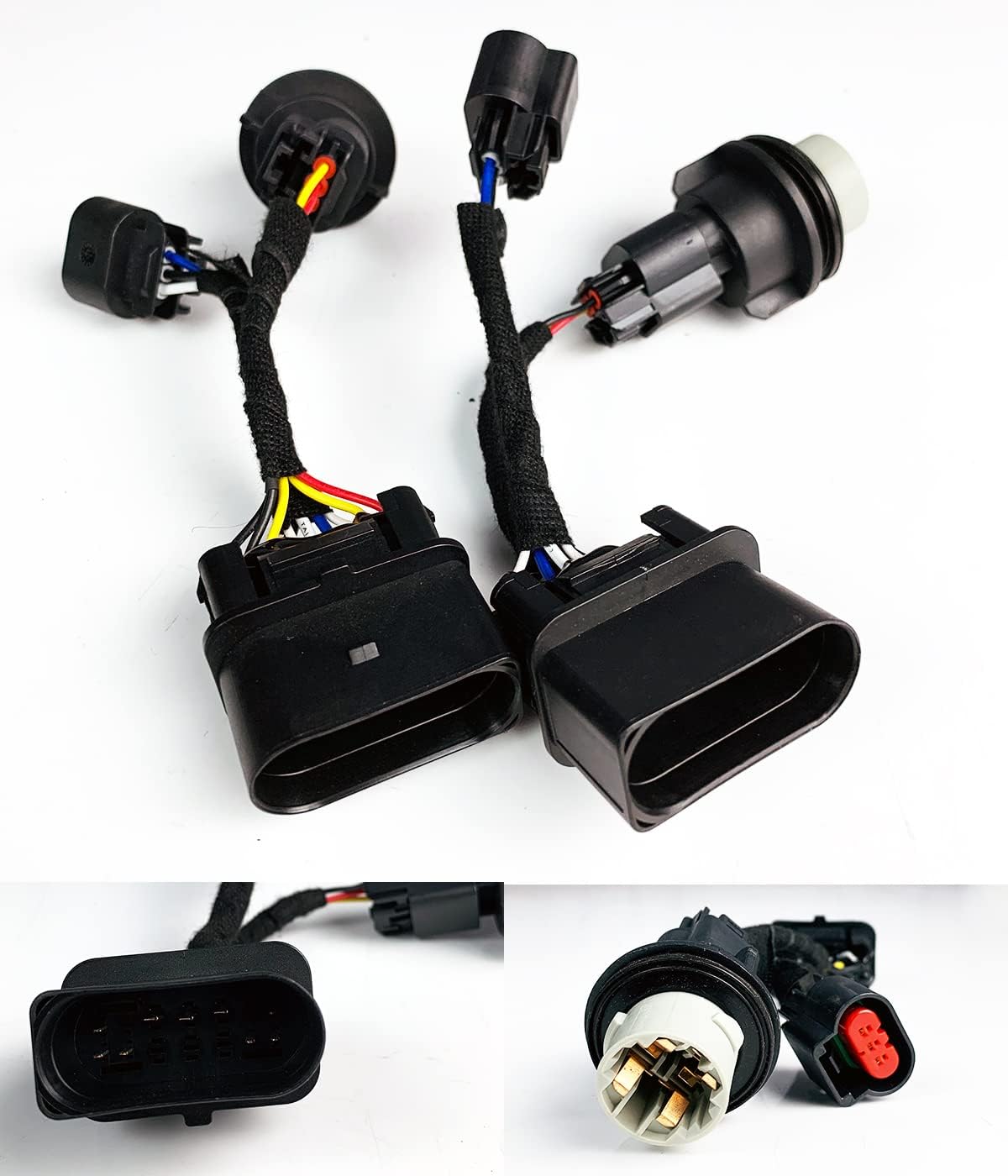 AlphaRex PRO-Series Black For 13-18 Ram 1500/2500/3500 Factory Projector Top and Bottom DRL/Switchback Sequential Signal Dual Projector Headlights
