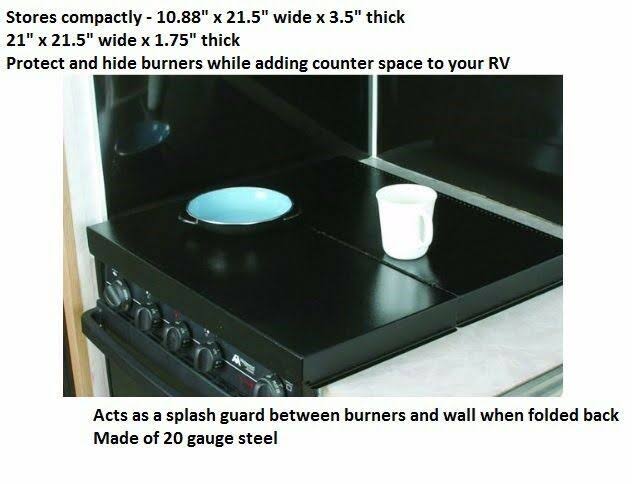 Camco 43554 - Universal Fit Black Stove Top Cover