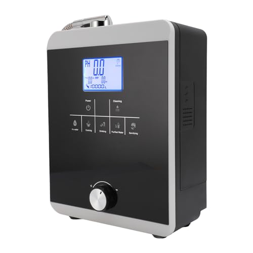 Alkaline Water Ionizer Machine, Alkaline Water Ionizer Machine 5 Settings 3.8 Inch Color LCD Display Hydrogen Rich Generator Wall Mountable Self Voice Prompt 110‑220V