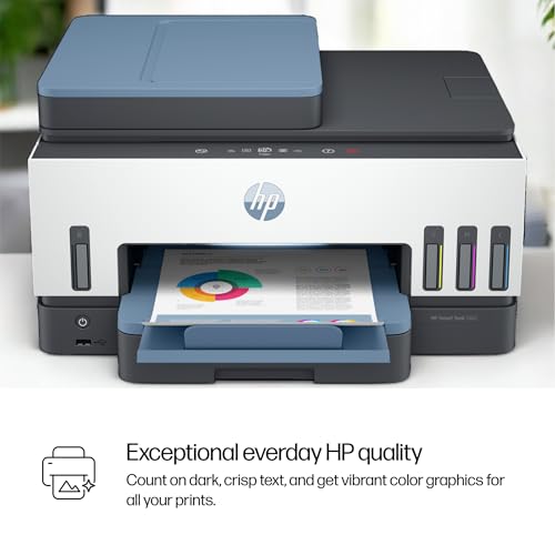 HP Smart Tank 7602 Wireless All-in-One Ink Tank Printer with 2 years of ink included,Print, scan, copy, fax, Best-for-home, Refillable ink tank (28B98A)
