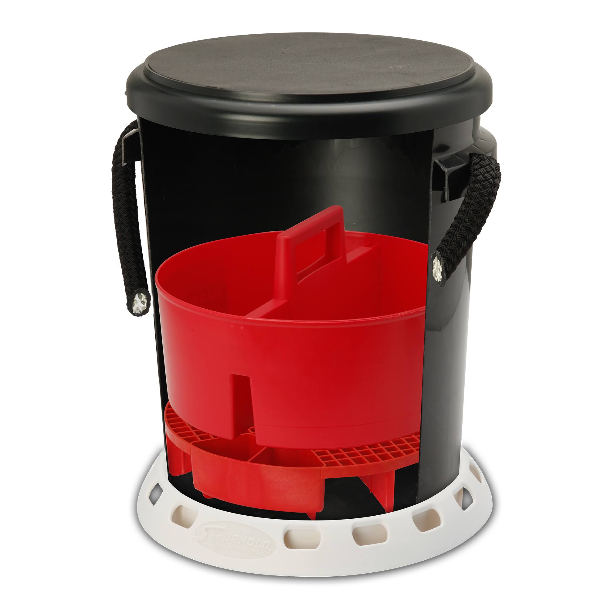 Shurhold 2464 5 Gallon Black Deluxe Bucket Kit 32 Fluid Ounces
