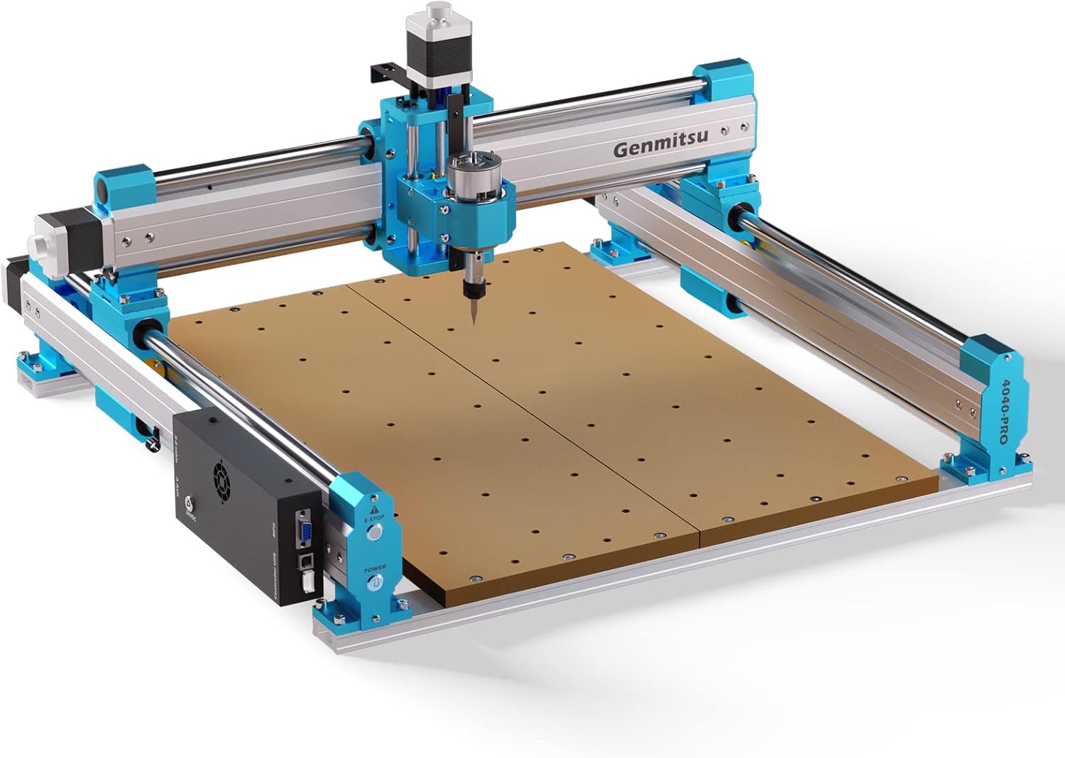 Genmitsu CNC Router Machine 4040-PRO for Woodworking Metal Acrylic Cutting Milling, GRBL Control, Lead Screw Driven, 3 Axis CNC Engraving Machine, Working Area 400 x 400 x 78mm (15.7” x 15.7” x 3.1”)