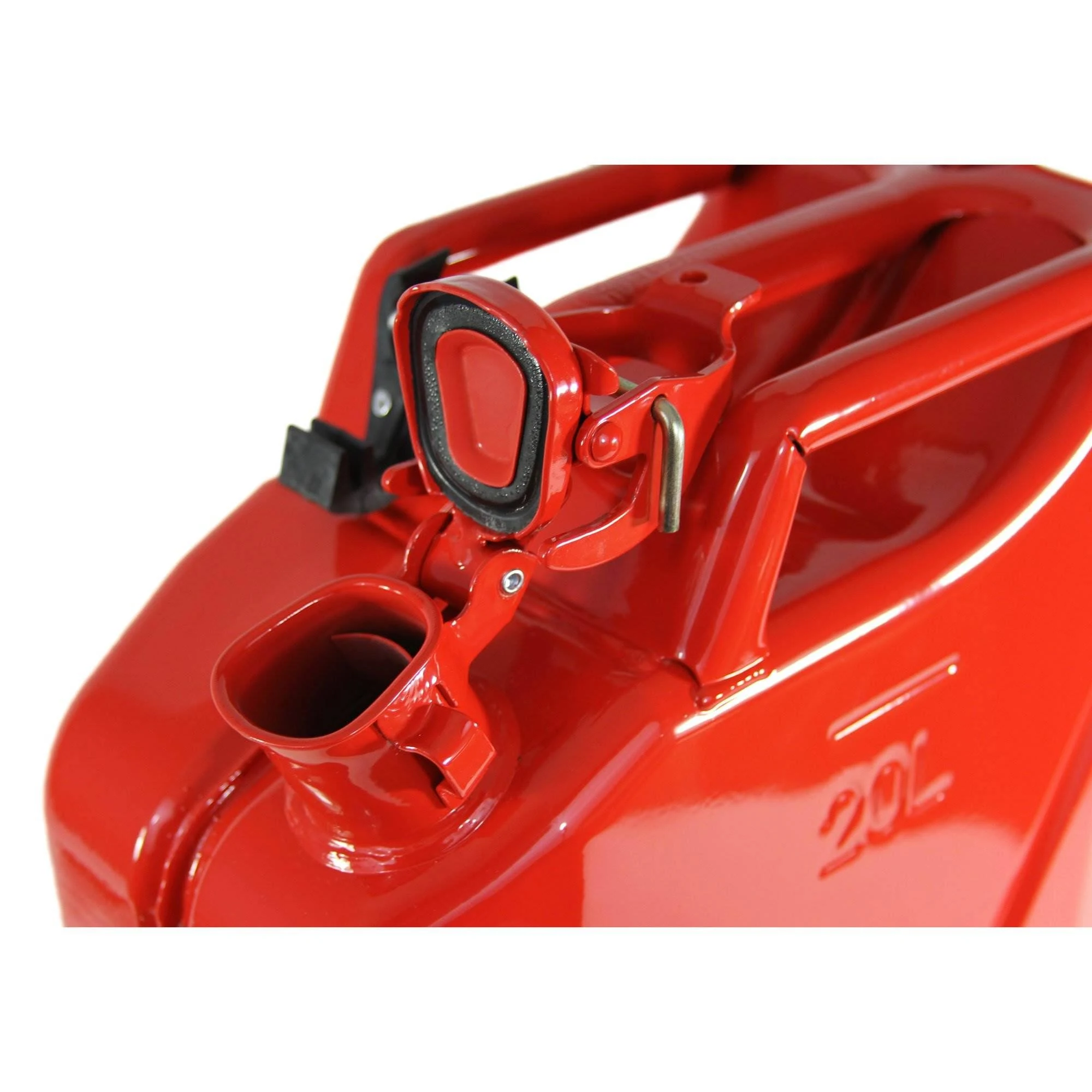 4 Wavian 3009 5.3 Gallon 20 Liter Authentic Carb Fuel Jerry Can with Spout, Red