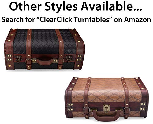ClearClick Vintage Suitcase Turntable with Bluetooth & USB - Classic Wooden Retro Style