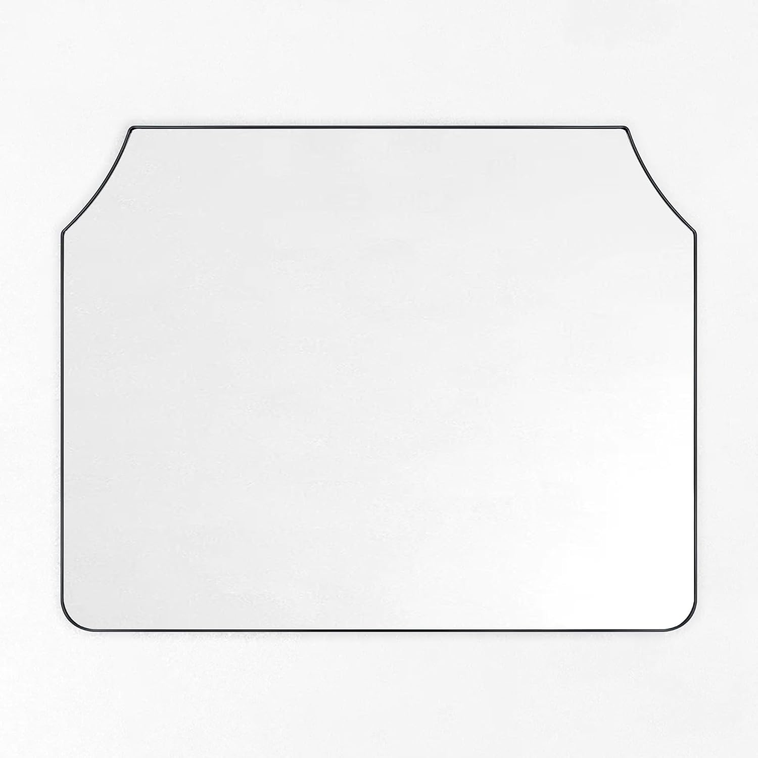 Large Black Arched Mantel Mirror Arch Matt Black Fireplace Mirror for Bathroom or Living Room 32x40''