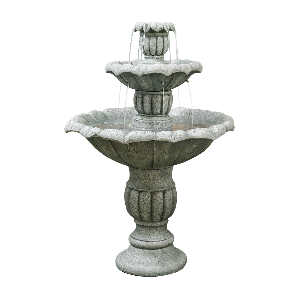 Willwolfer 35'' H 3-Tier Outdoor Water Fountain - With Submersible Electric Pump- Garden Cascading Waterfall for Yard Patio Lawn Home Decor
