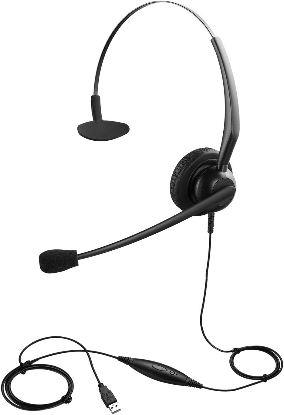 USB PC Headset for Zoom Conferencing, PC Video Call Headset with Mute Button, Teams Meeting Headset with Noise Cancelling Microphone & Volume Control, Online Teaching & Virtual Class Headset for Kids