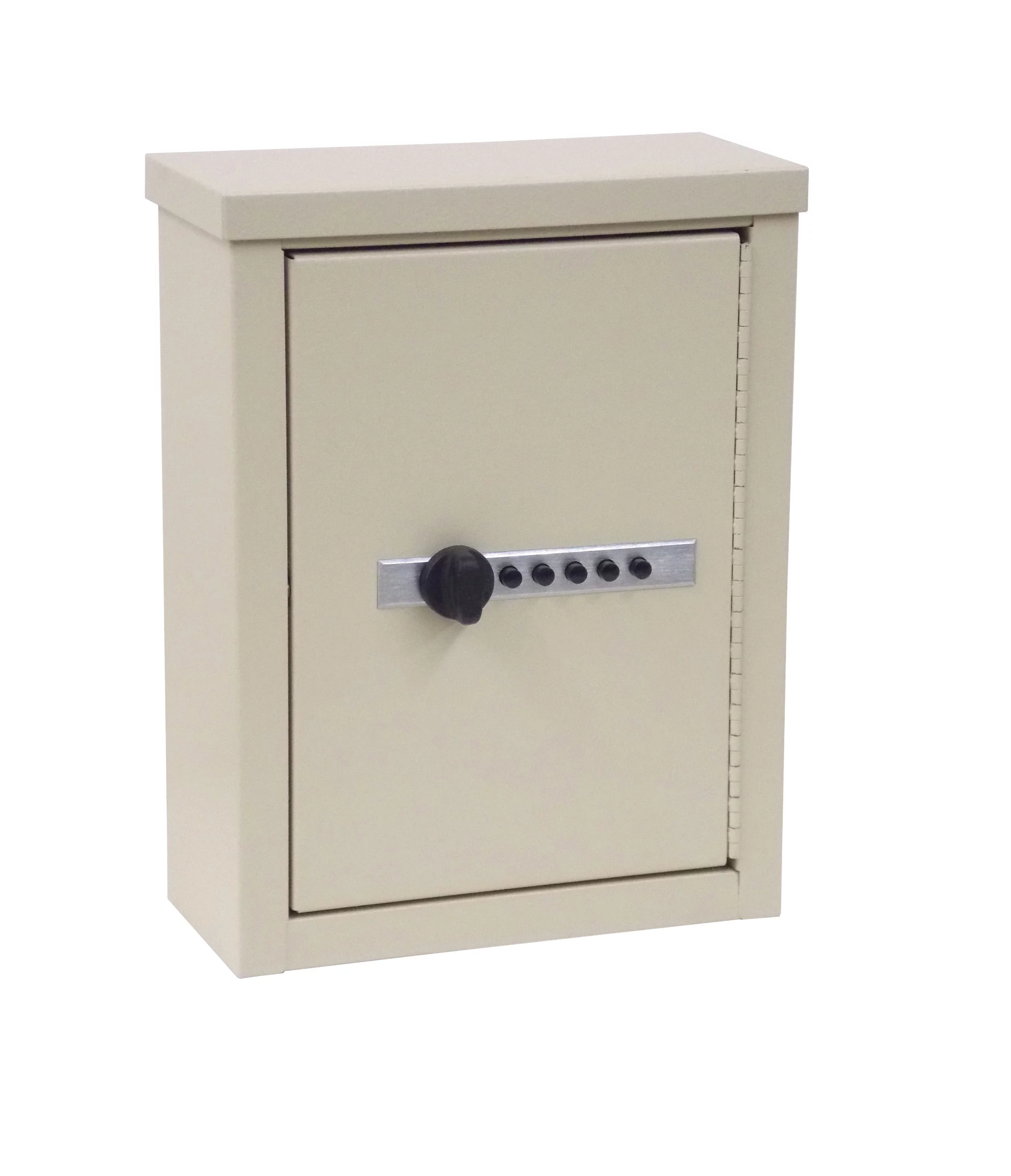 Omnimed Painted Steel Mini Wall Storage Cabinet W Combo Lock In Beige (12"H X 9"W X 4"D)