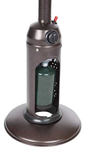 Fire Sense 60262 Portable Patio Heater Outdoor Tabletop Lightweight Propane 10,000 BTU Auto-Shutoff Valve CSA Approved - Stainless Steel