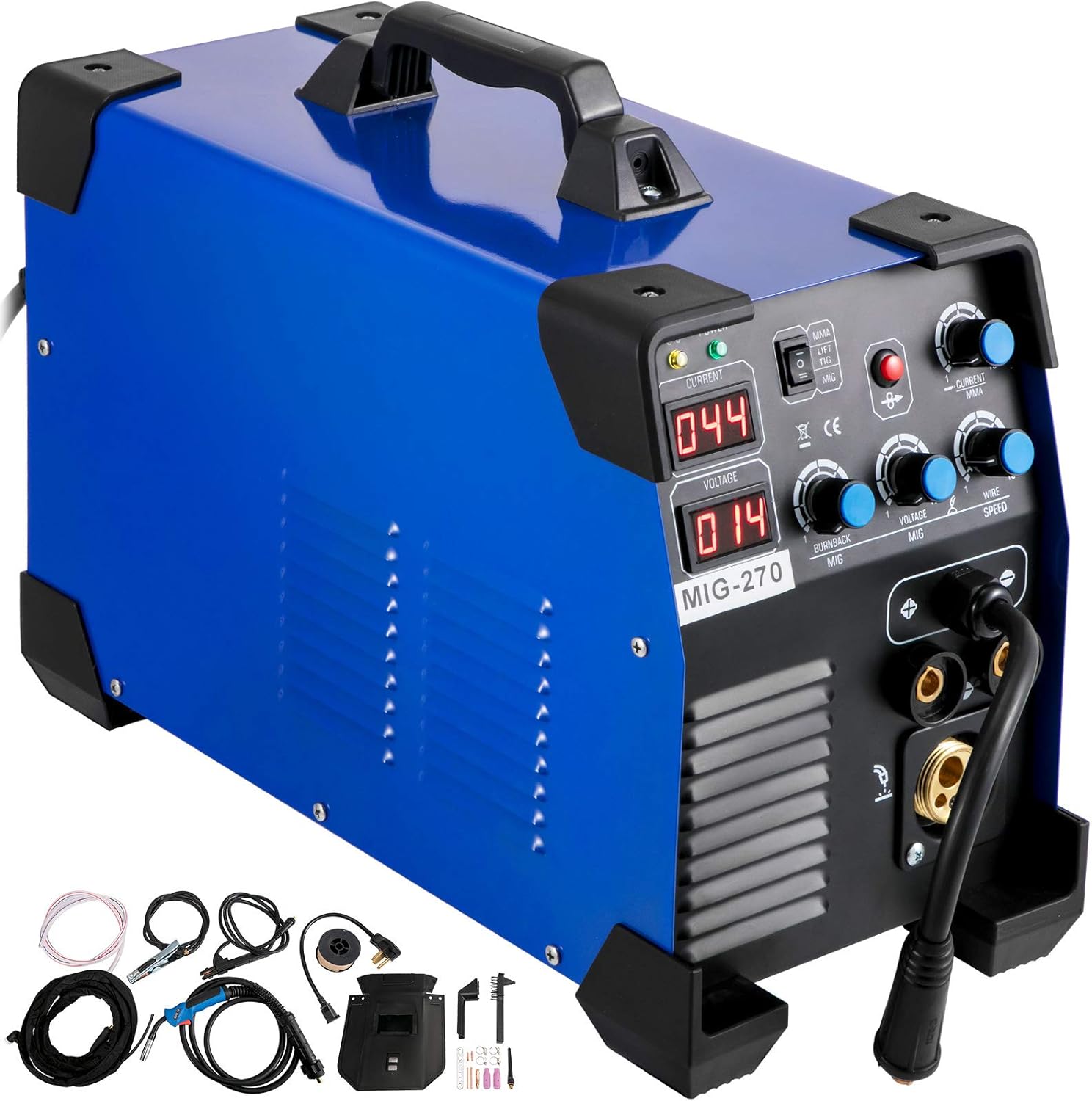 Mophorn MIG Welder, 200 Amp 3 in 1, 220V DC MIG/TIG/Arc Welding Machine, Portable TIG Welder with IGBT Inverter and Digital Display, Lift ARC Welder w/MIG Welder Torch and Cable