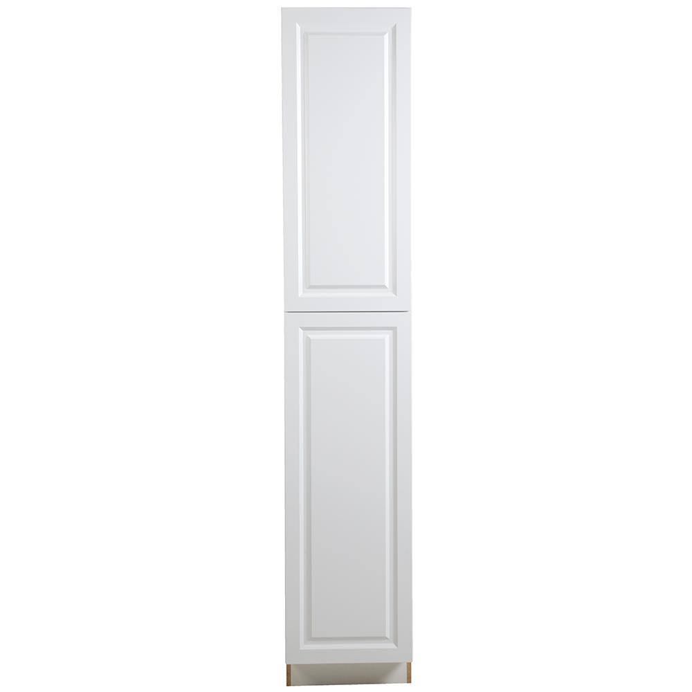 Hampton Bay Benton Assembled 18x96x24 in. Pantry Cabinet in White