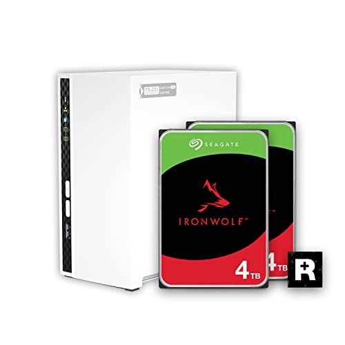 QNAP 4 Bay NAS with 12TB Storage Capacity, Preconfigured RAID 5 Seagate IronWolf Drives Bundle, 2.5GbE Ports (TS-433-4G-44ST-US)