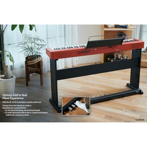 Casio CDP-S160 – 88-Key Weighted Digital Piano with Scaled Hammer Action Keyboard | Duet Mode for Students | Realistic Feel, Slim & Portable | Built-In Tones, Effects, USB-MIDI, Speakers | Black