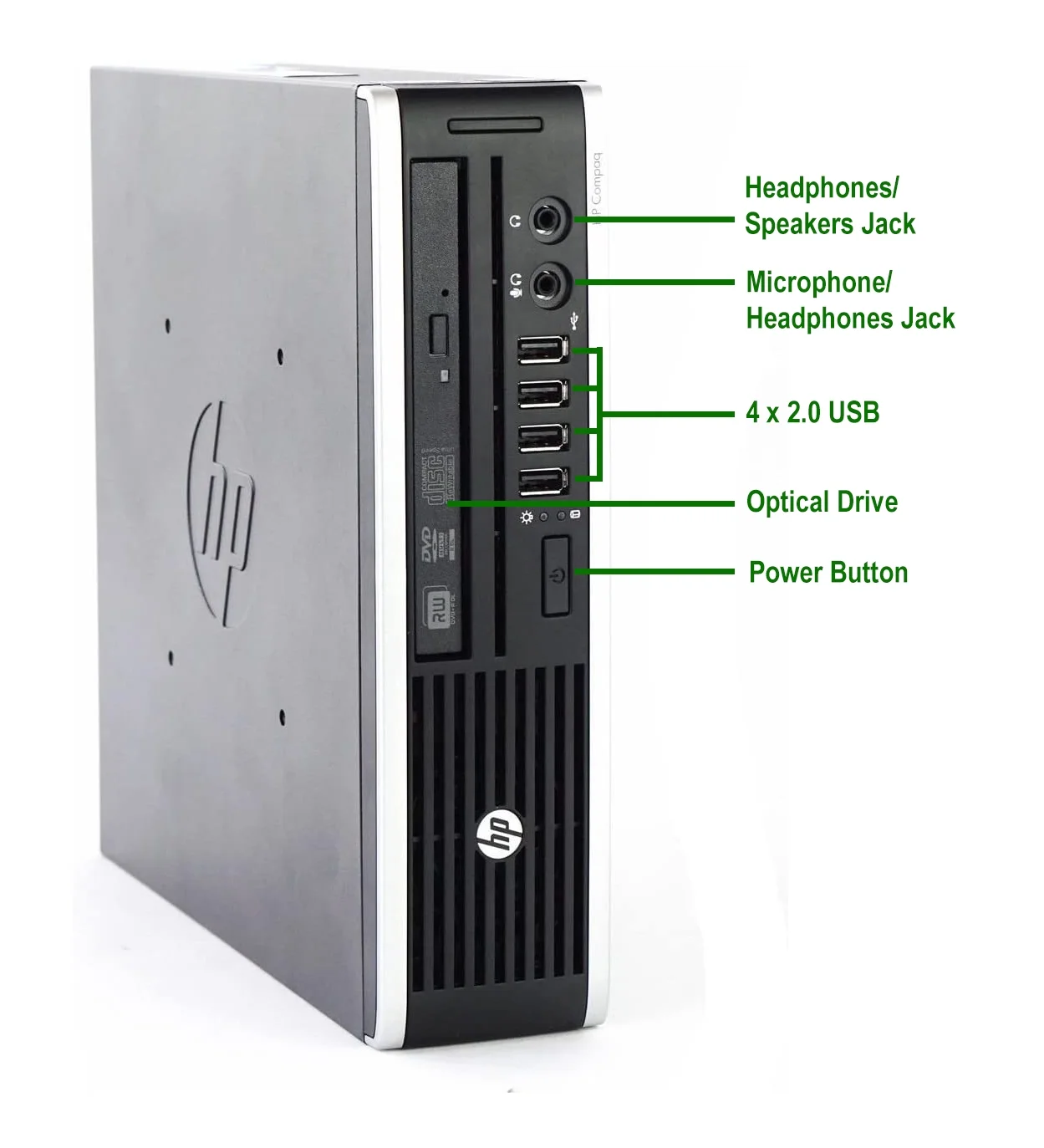 Restored Work from home Computer Ultra Slim HP 8200 USFF Mini Desktop Core i52nd 4GB Ram, 120GB SSD, 500GB HDD, WiFi, Bluetooth, Win10 Home (Refurbished)