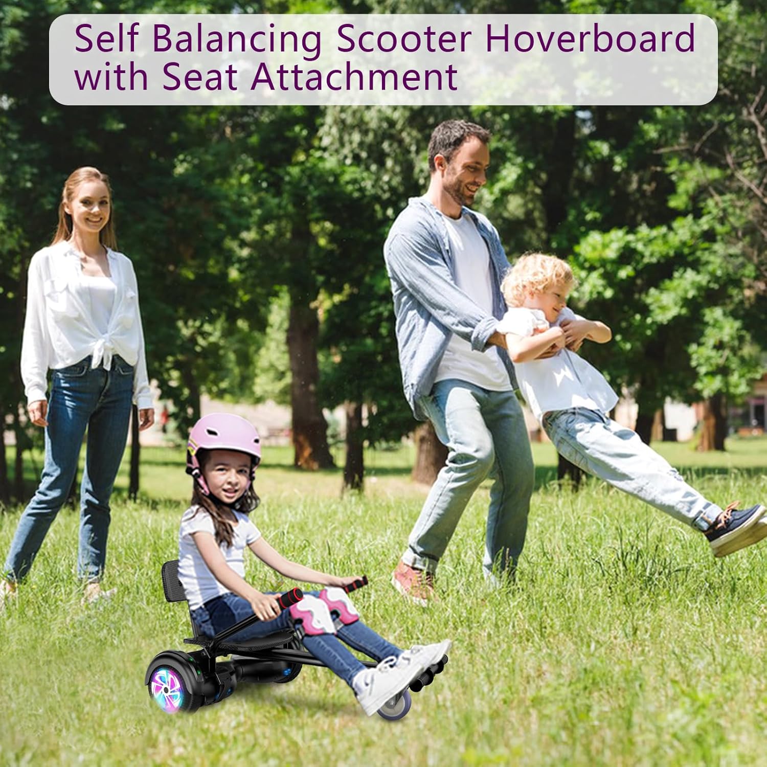 Hoverboard, 6.5 Inch Self Balancing Hoverboards with Bluetooth and LED Lights, Hover Board for Kids Teenagers