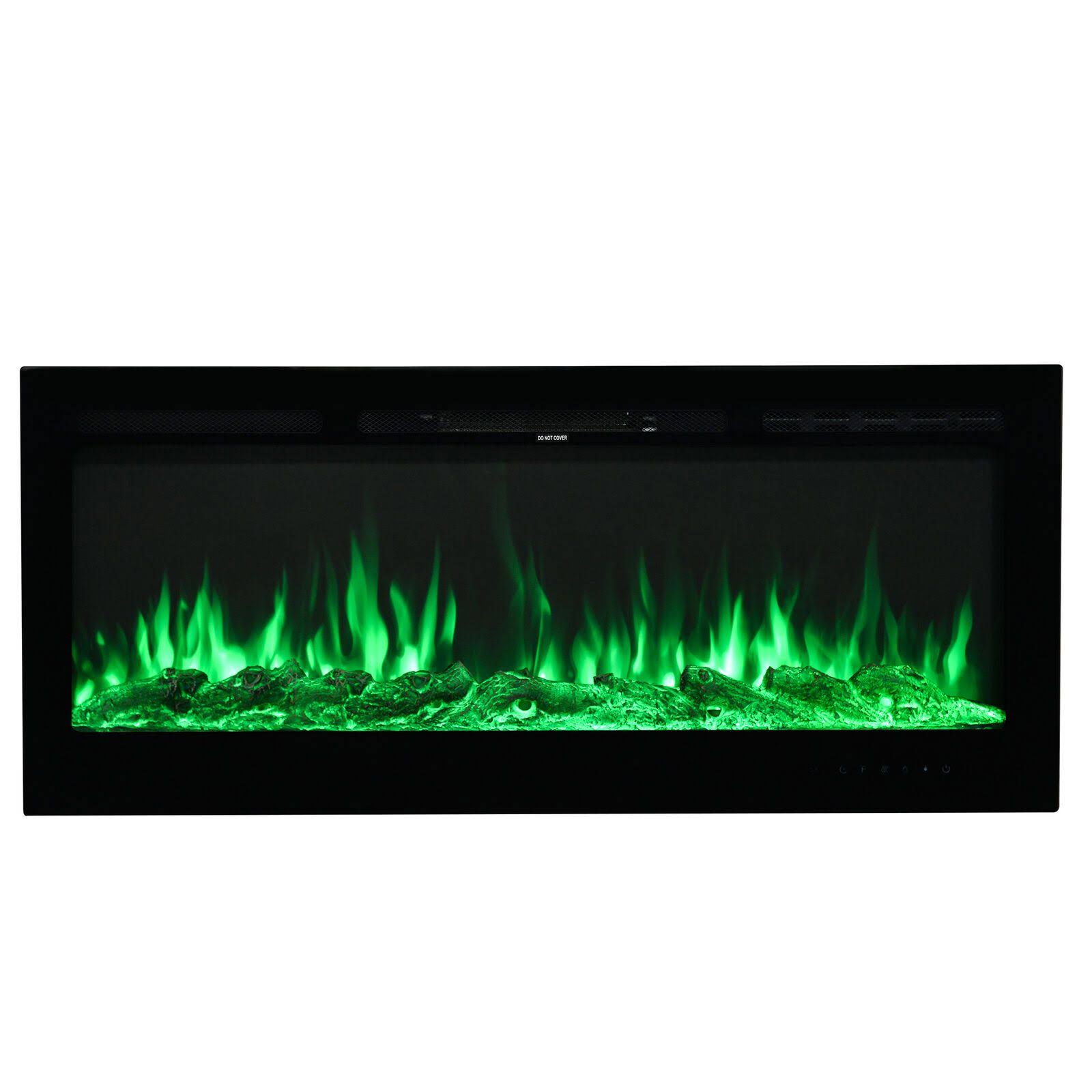 Electric Ultra Thin Wall Mounted Recessed Fireplace - 50-Inch