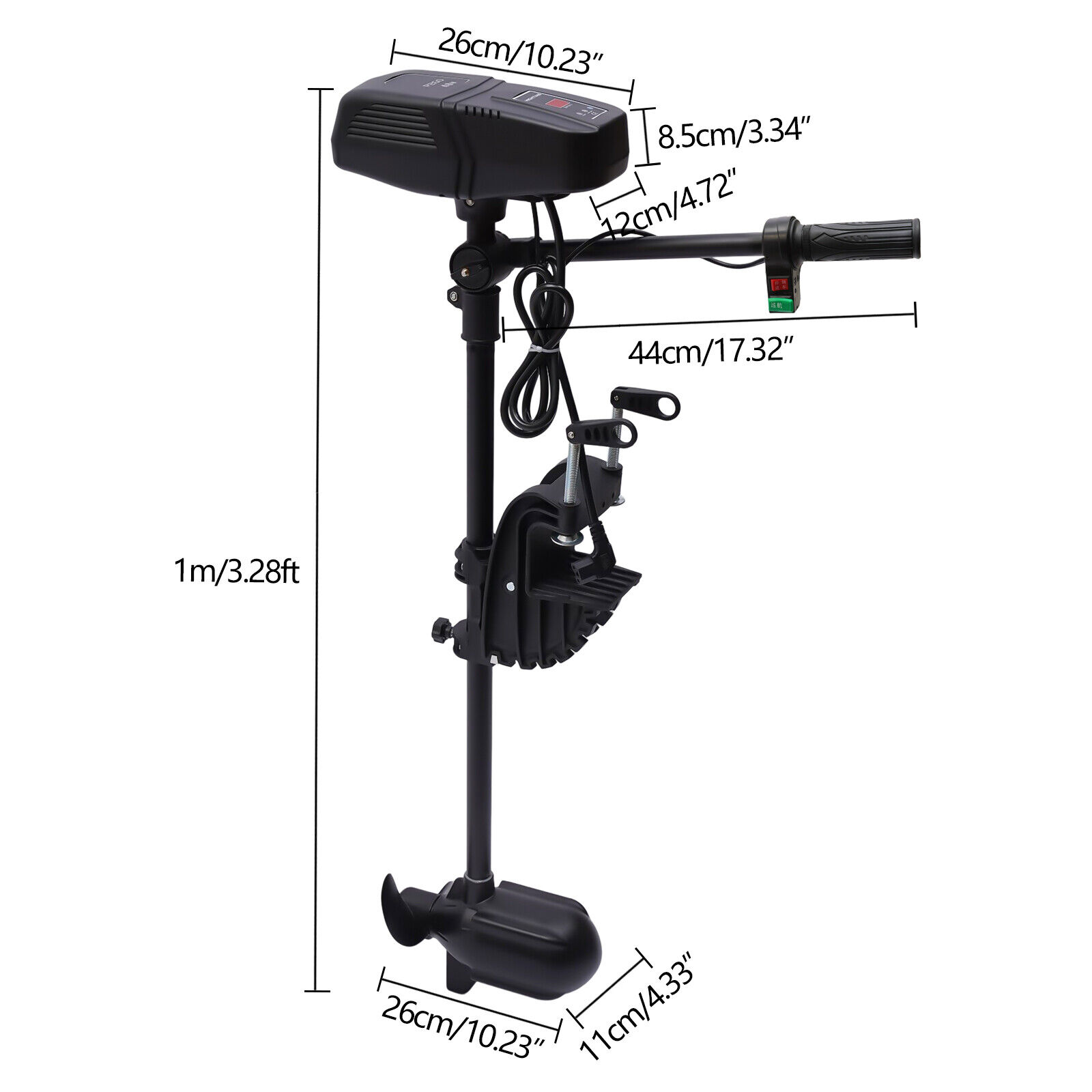 MIDUO 1400W 48V Electric Outboard Trolling Motor Boat Engine Brushless Motor Engine