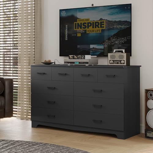 Hasuit Tall Dresser for Bedroom, White Large Chest of Drawers, 55.6'' High Dressers with 7 Drawers, Modern Wooden Vertical Storage Clothes Closet Organizer