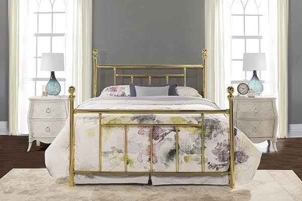 Hillsdale Chelsea Classic Brass Full Bed Set (Rails Not Included)