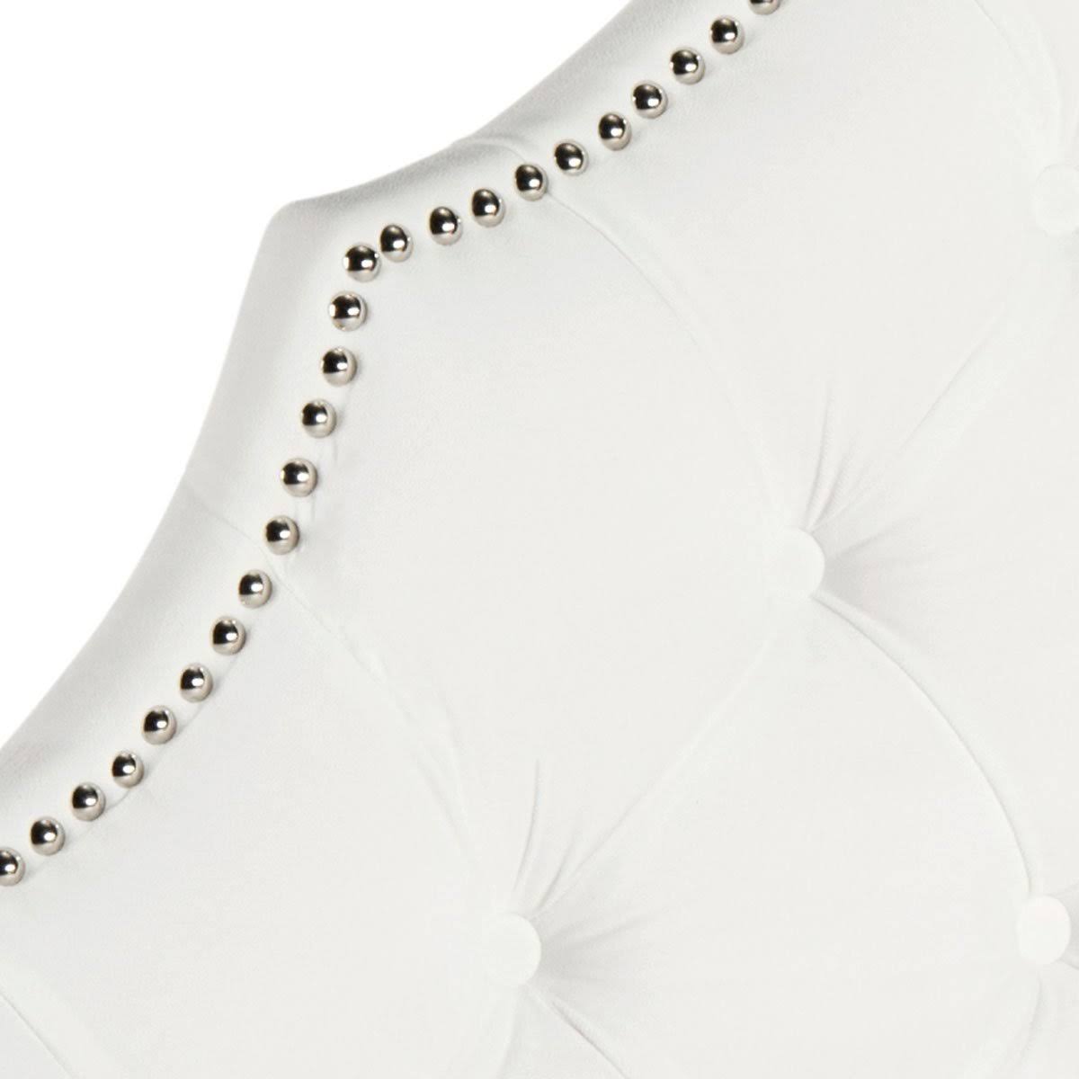Safavieh Arebelle Tufted Velvet Headboard, White, King