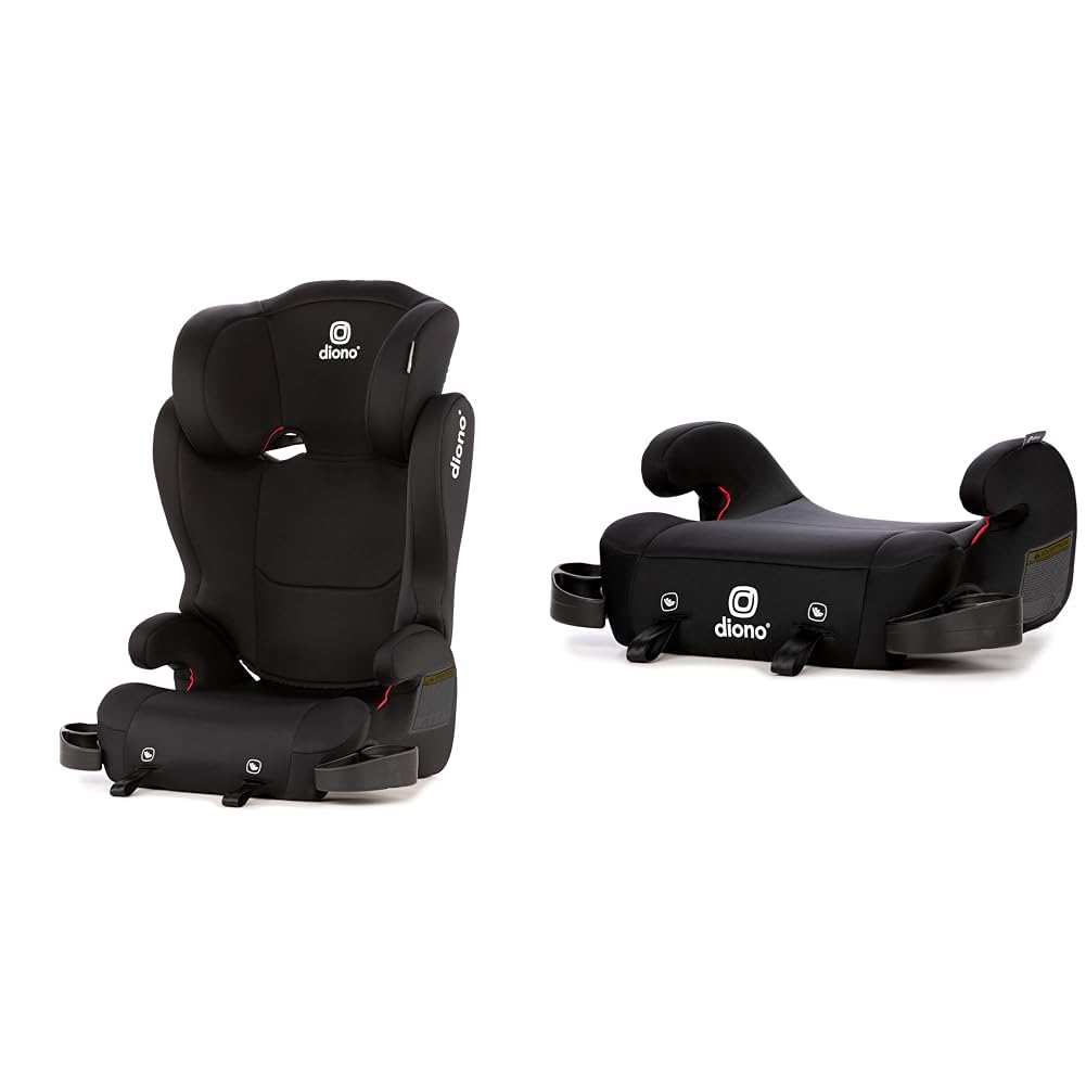 Diono Cambria 2 XL, Dual Latch Connectors, 2-in-1 Belt Positioning Booster Seat & Solana 2 XL 2022, Dual Latch Connectors, Lightweight Backless Belt-Positioning Car