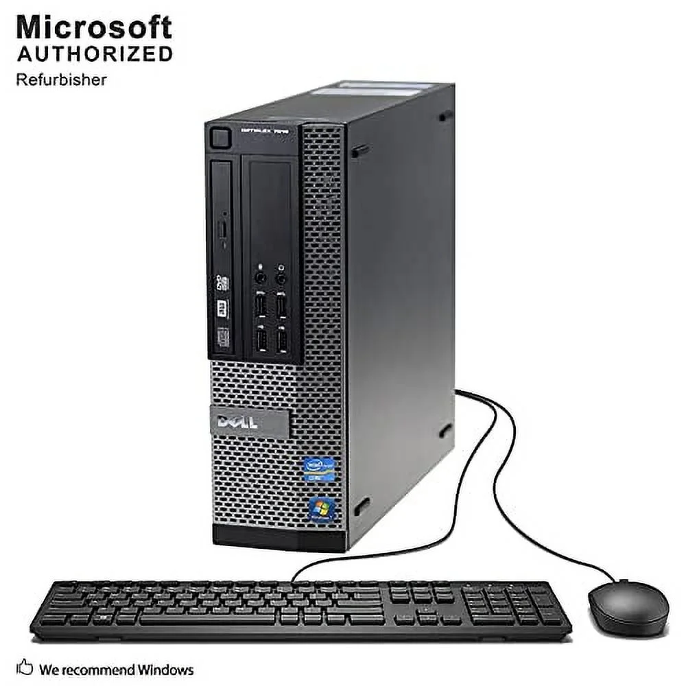 Dell Desktop PC Computer SFF OPTIPLEX 7010, Intel Quad Core i5-3470 up to 3.6GHz, 8G DDR3, 256G SSD, DVD, WiFi, BT, VGA, DP, Windows 10 Pro 64 Bit-Multi-Language English/Spanish/French(used)