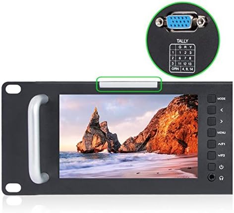 Triple 5" 2RU 800×480 Broadcast LCD Rack Mount Monitor with 3G-SDI, HDMI, AV Input and Output T51