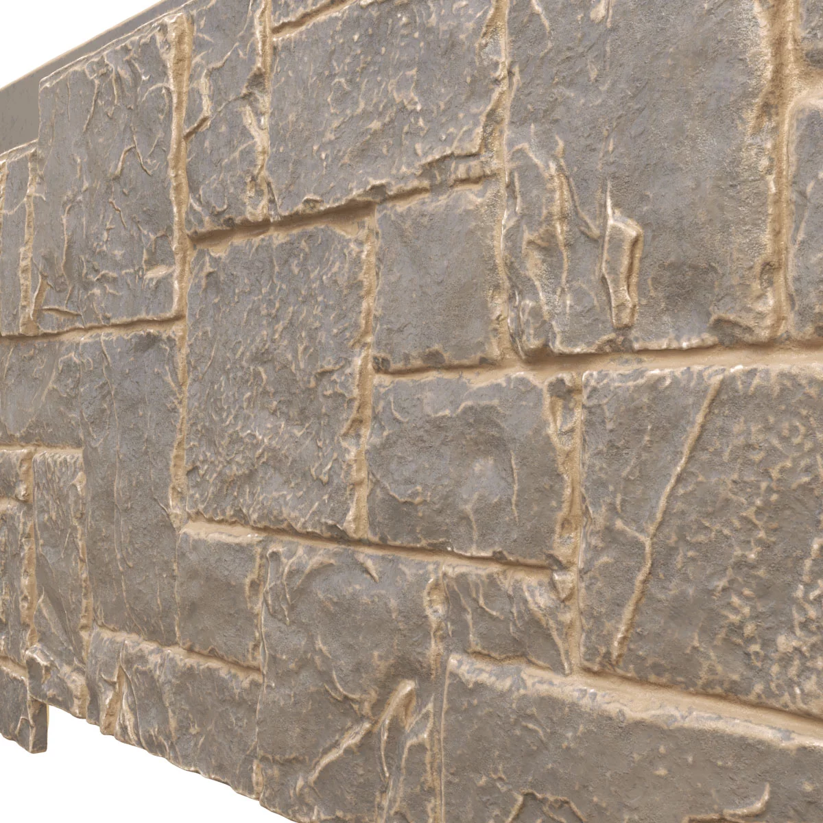 Ekena Millwork 49"W x 24 1/2"H x 1 1/4"D Castle Rock Stacked Stone, StoneWall Faux Stone Siding Panel, Cannondale