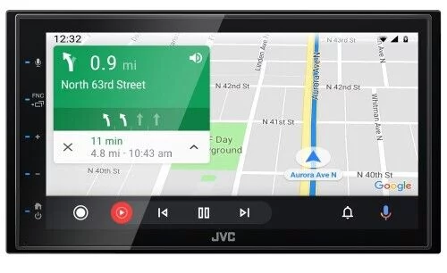 JVC KW-M560BT 6.8" Bluetooth Digital Media Car Play/Android Receiver+Backup Cam Bundle