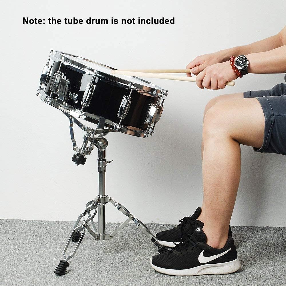 Vangoa Snare Drum Stand Lightweight Double Braced Adjustable Height with Carrying Bag Fit 10 to 15 Dia Drums