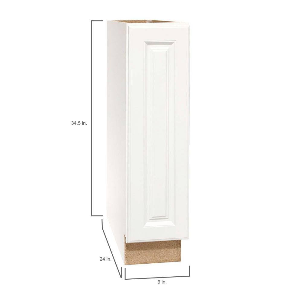 Hampton Bay 9x34.5x24 in. Hampton Base Cabinet in Satin White