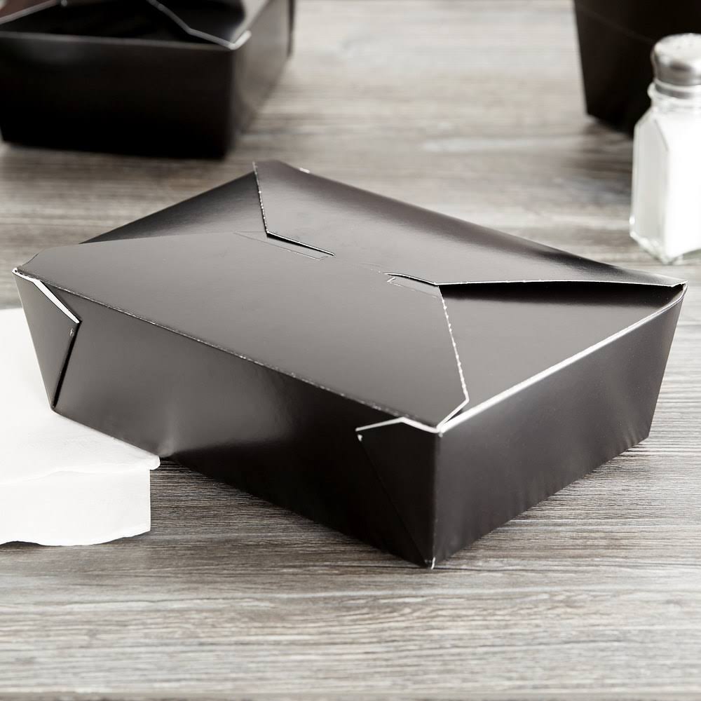 Fold-Pak Bio Pak Paper #3 Food Container Black, 66 oz. | 200/Case