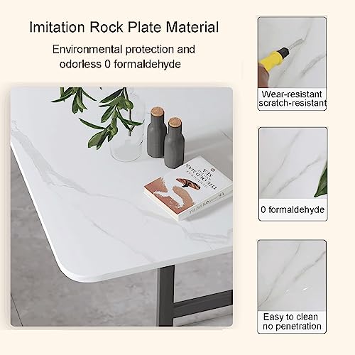 Drop Leaf Folding Dining Table, Multifunctional Rectangular Extendable Dining Table, Space Saving Dinner Table for Kitchen Dining Room Home (Color : White, Size : 120cm/47.2in)