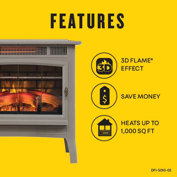 Duraflame Electric Infrared Quartz Fireplace Stove with 3D Flame Effect