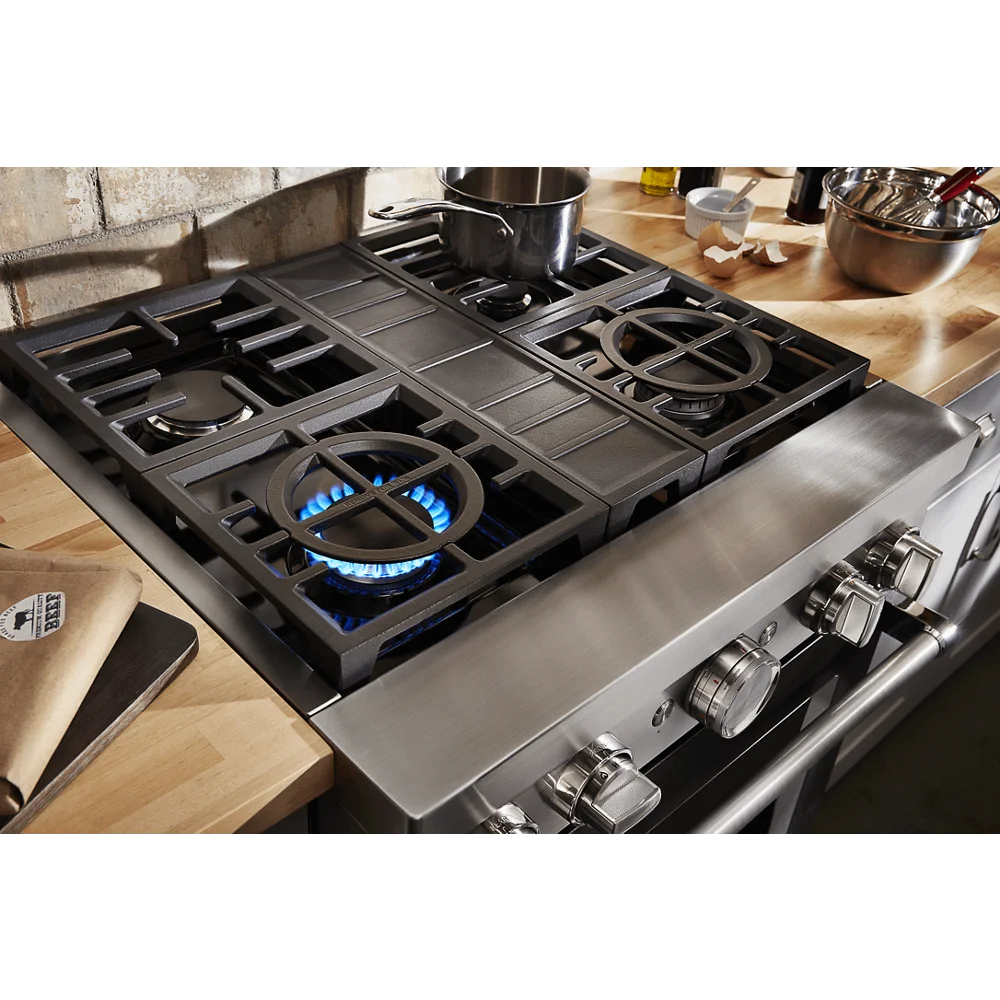 Kitchenaid KFDC500JIB Kitchenaid 30" Smart Commercial-style Dual Fuel Range With 4 Burners -