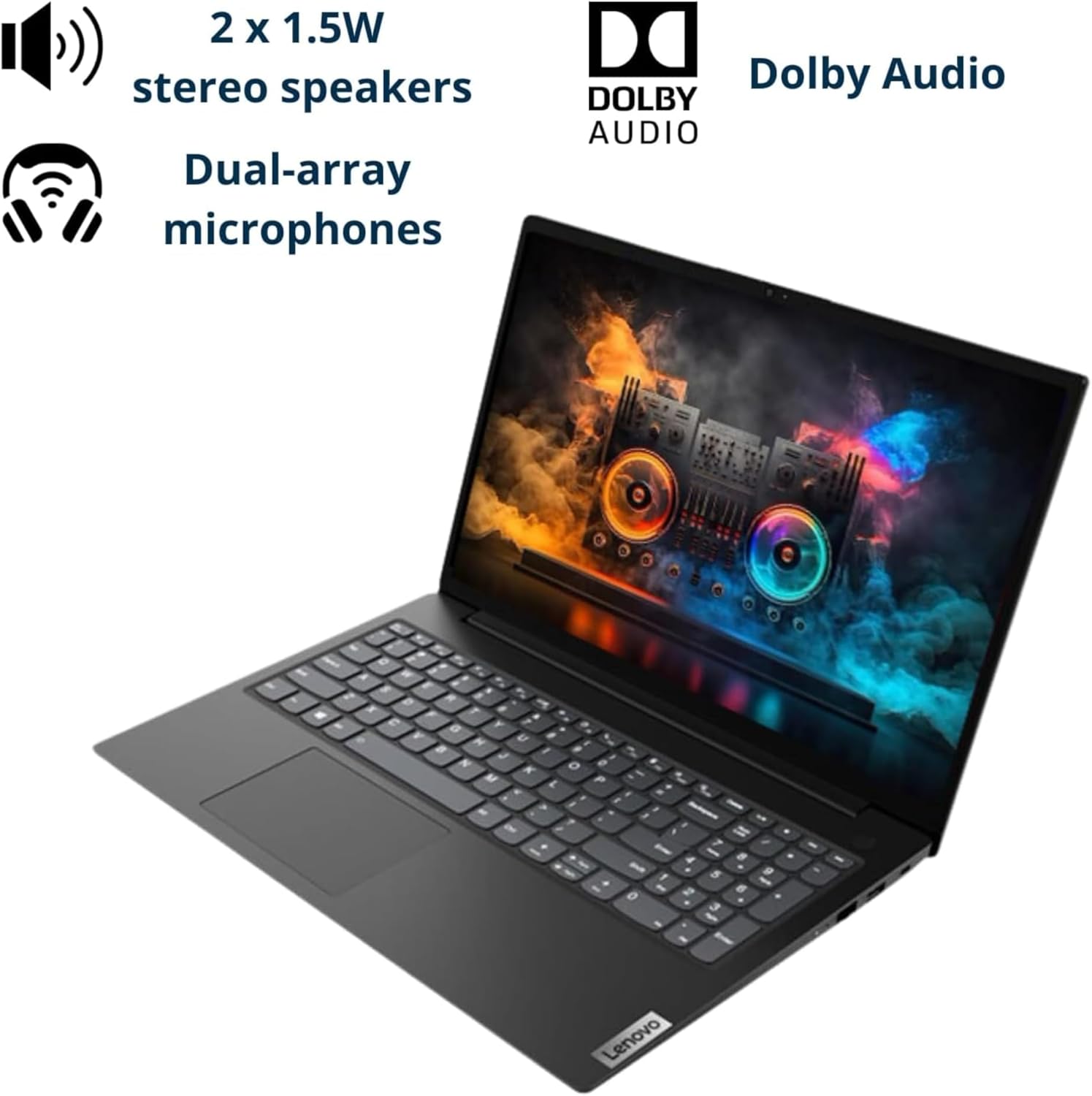 Lenovo Newest 15.6"" Laptop, 16GB RAM, 1TB SSD Storage, 15.6"" FHD (1920 x 1080) Display, Ethernet Port, HDMI, USB-C, WiFi & Bluetooth, Intel Dual-core Processor, Windows 11 Home, Black