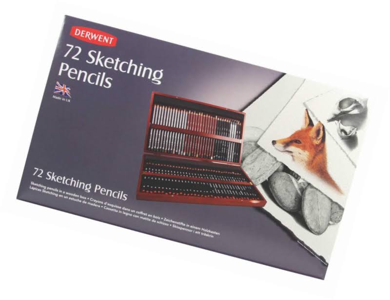 Derwent : Sketching Pencil : Wooden Box Set of 72
