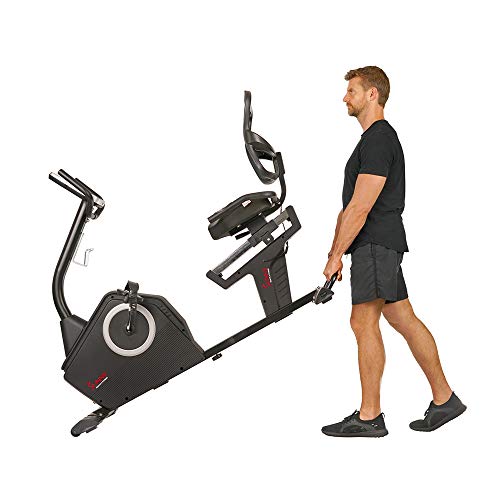 Sunny Health & Fitness Magnetic Resistance Recumbent Bike with Optional Exclusive SunnyFit™ App and Smart Bluetooth Connectivity