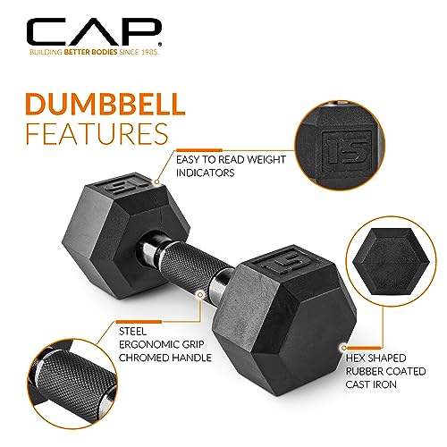 CAP Barbell Dumbbell Set with Rack | Multiple Options in 150lbs and 210lbs
