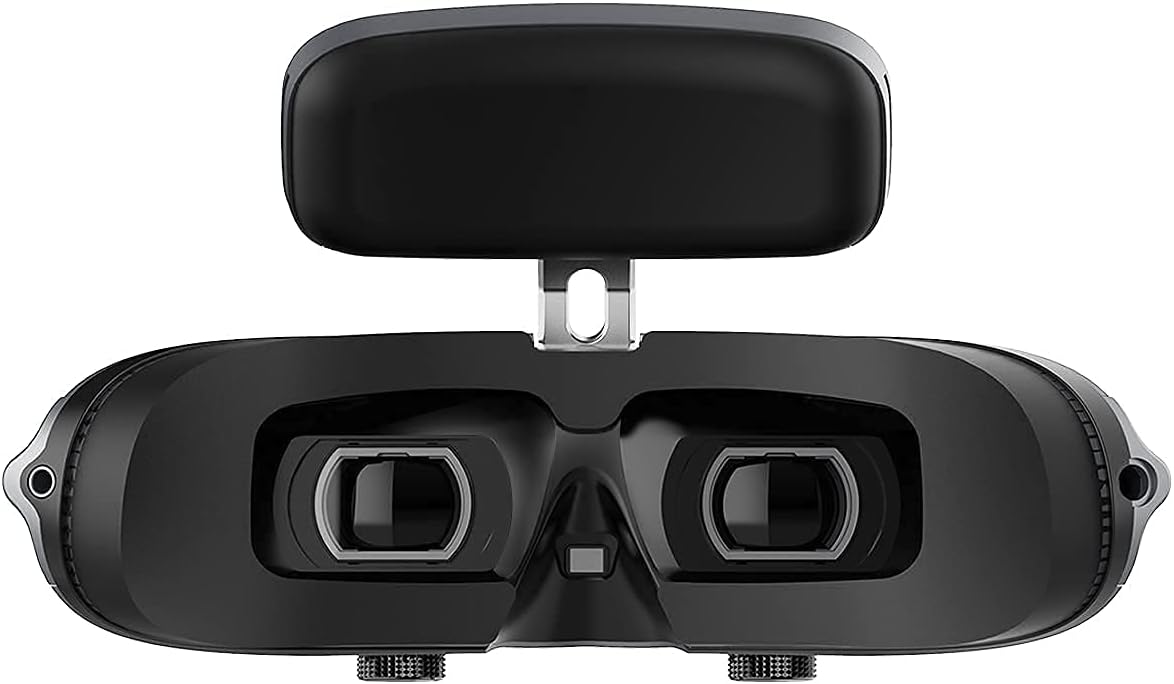 VR Headsets, GOOVIS Lite 3D Movies Virtual Reality with Dual 2K AMOLED Display, All-in-One PC VR Headset with Carrying Case and Elite Strap Comfortable Protective Head Strap Reduce Pressure in VR