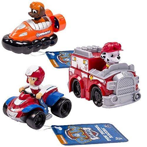 Paw Patrol Racers Vehicle Set, Chase, Robodog, Tracker - 3 count