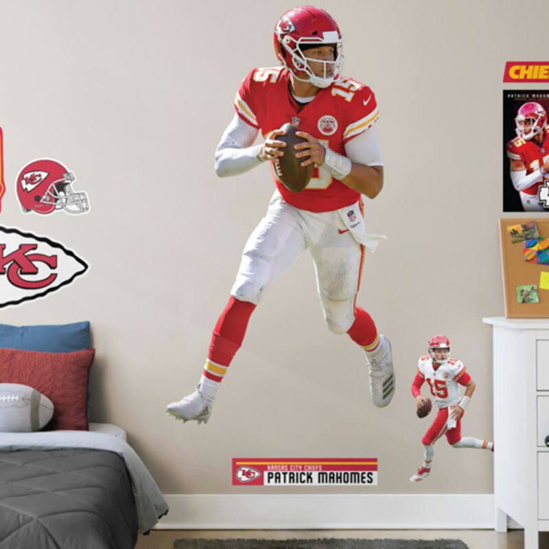 Fathead Patrick Mahomes Kansas City Chiefs Life Size Removable Wall Decal