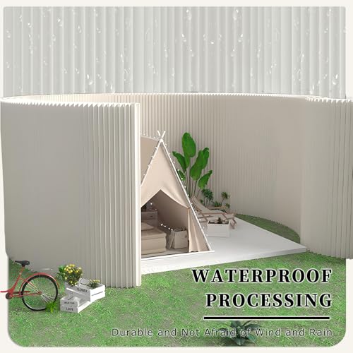 Paper Room Divider, Portable Room Dividers and Folding Privacy Screens, Divider for Room Separation, for Dorm Studio Office
